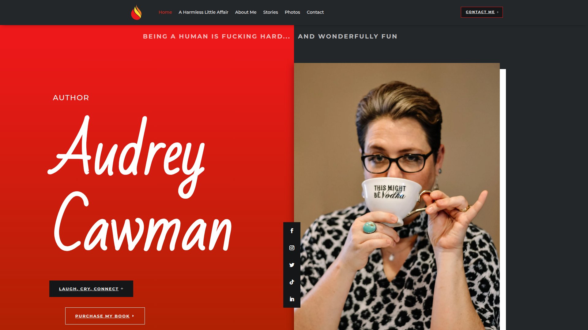 Audrey Cawman website screenshot