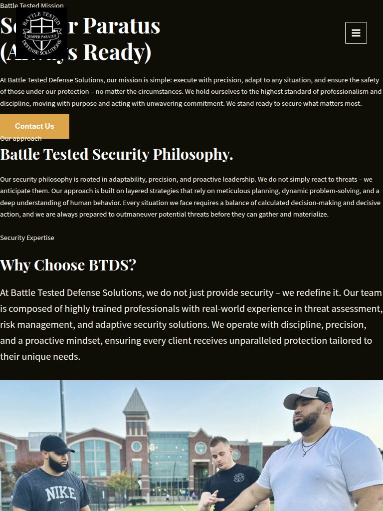 Battle Tested Defense Tablet View