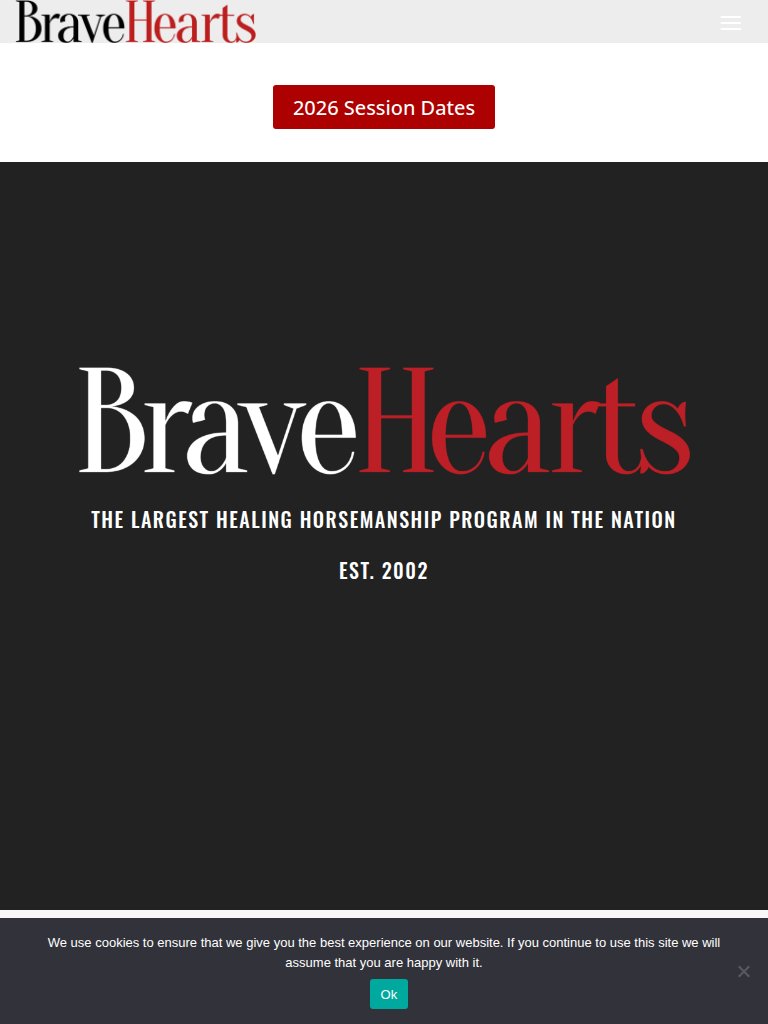 Bravehearts Riding Tablet View