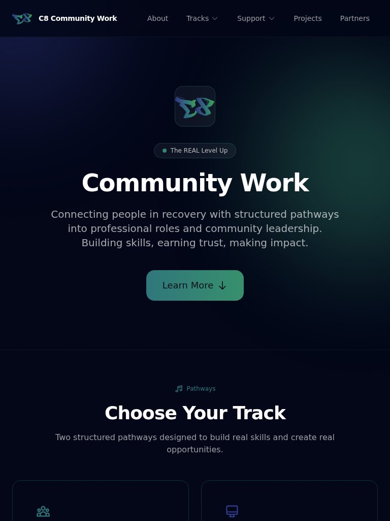 C8 Community Work Tablet View
