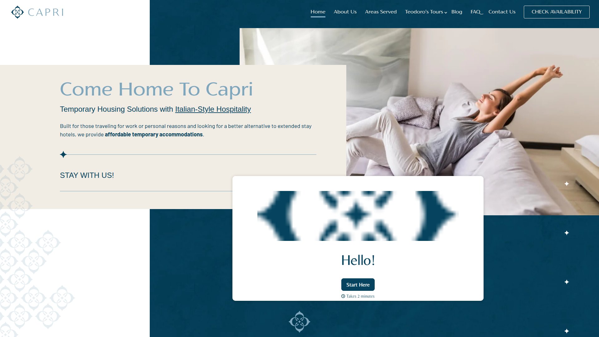 Capri Housing website screenshot