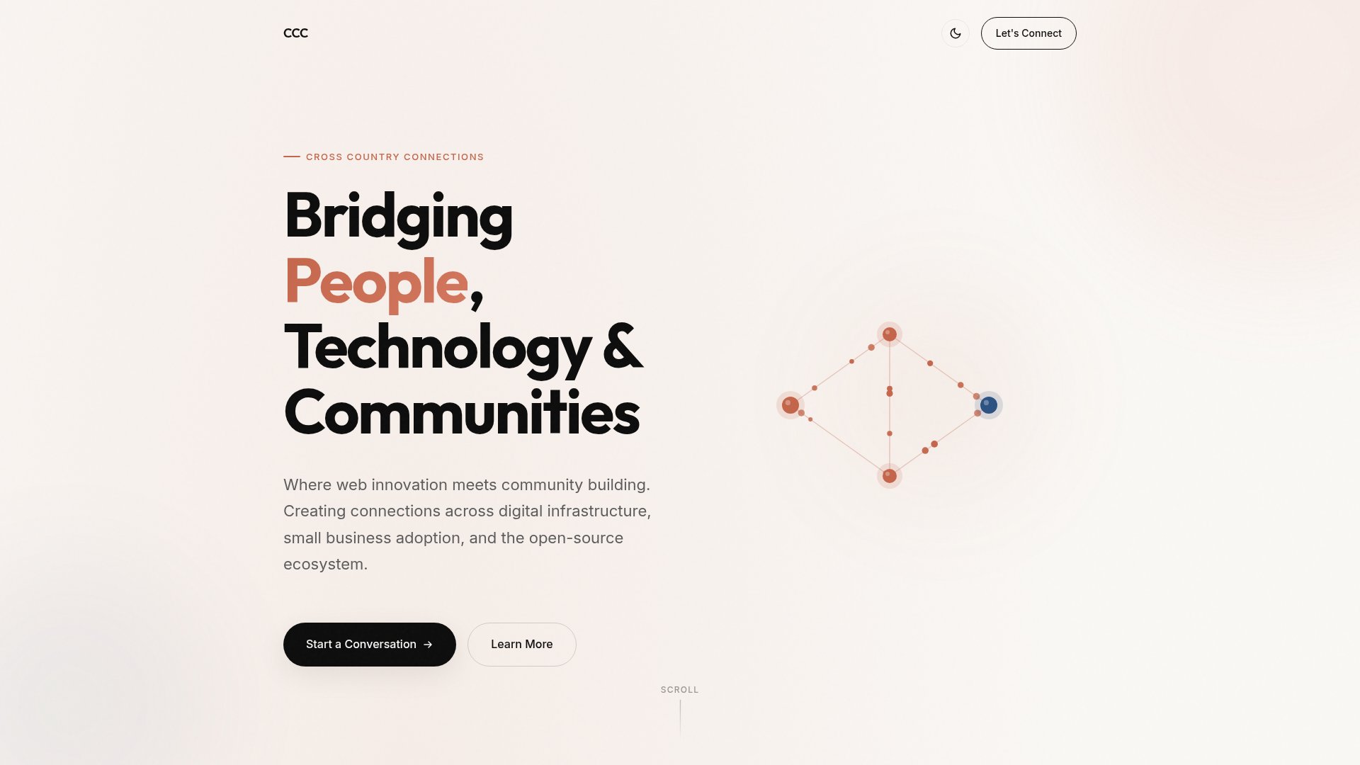 Cross Country Connections website screenshot