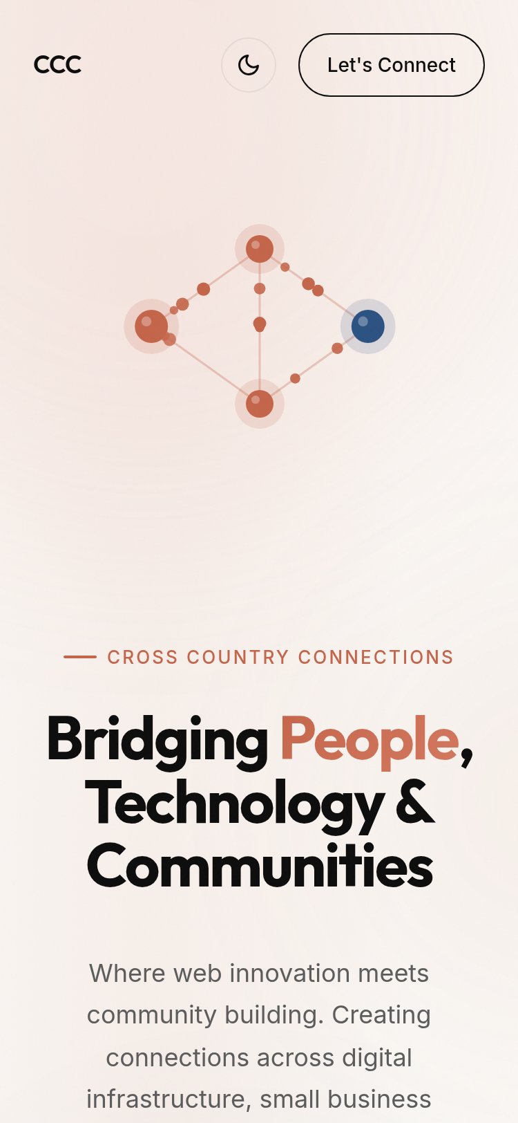 Cross Country Connections Mobile View
