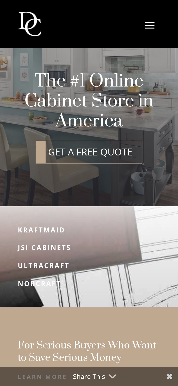 Designer Cabinets Online Mobile View