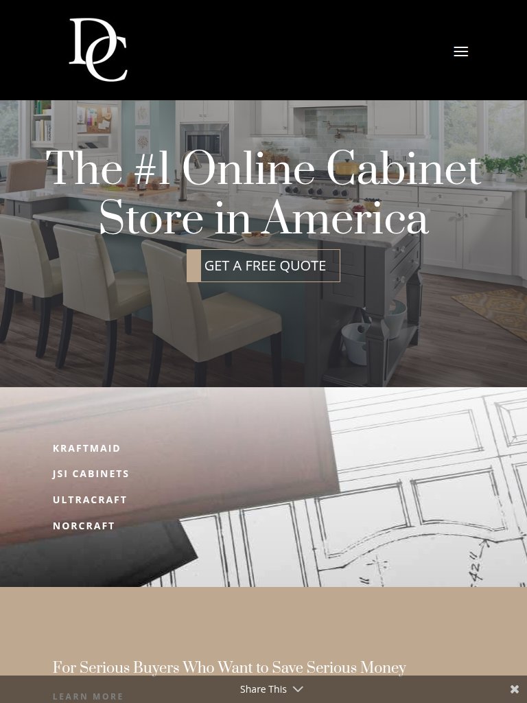 Designer Cabinets Online Tablet View