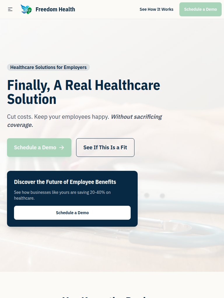 Freedom Health LLC Tablet View