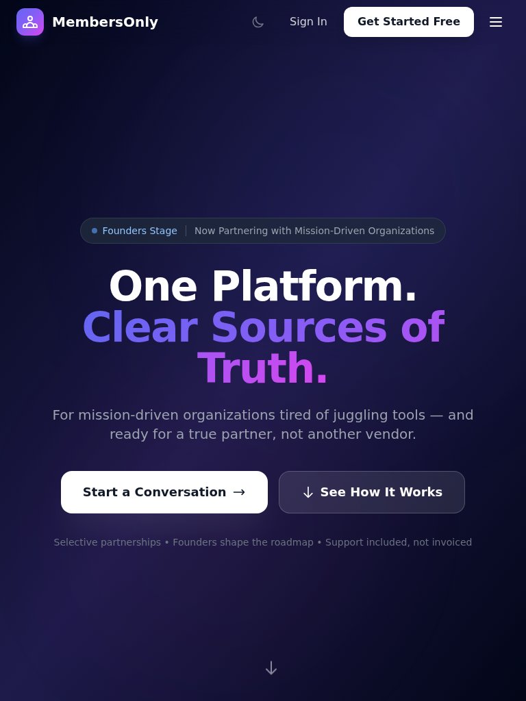 MembersOnly Tablet View