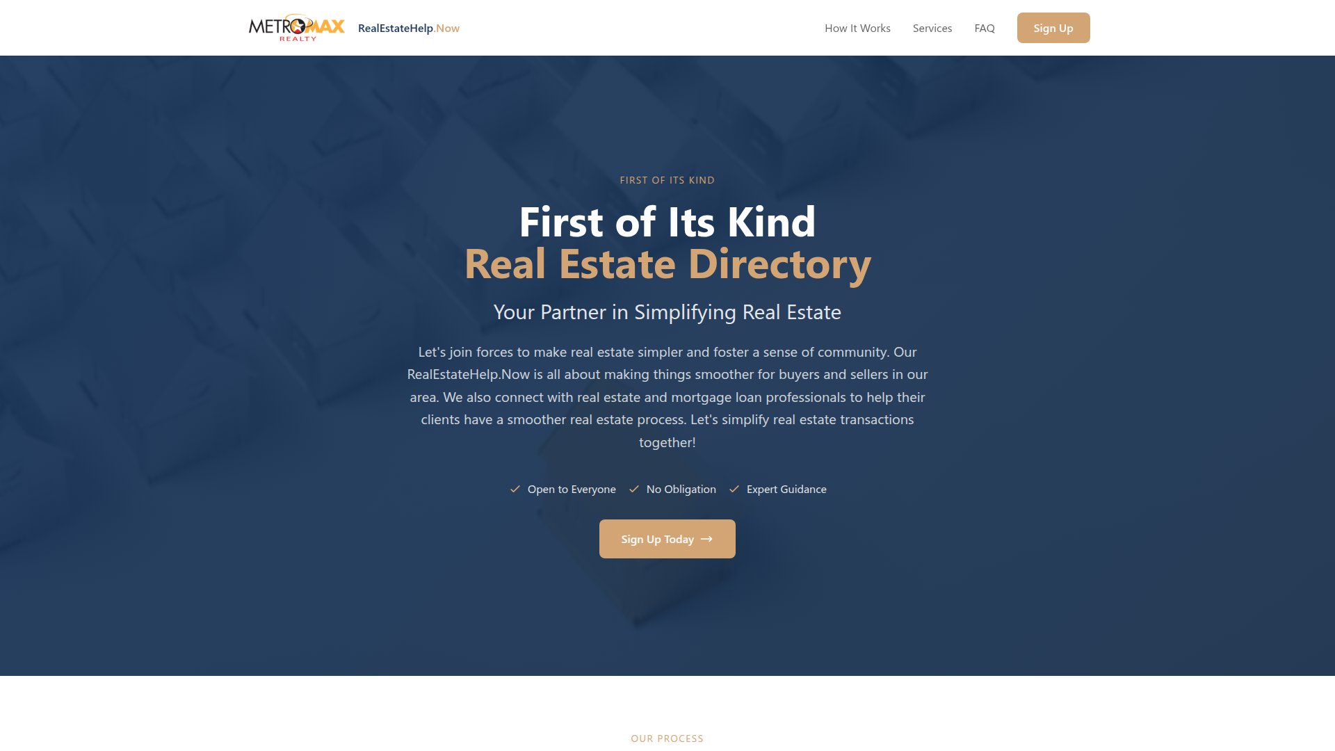 RealEstateHelp.Now website screenshot