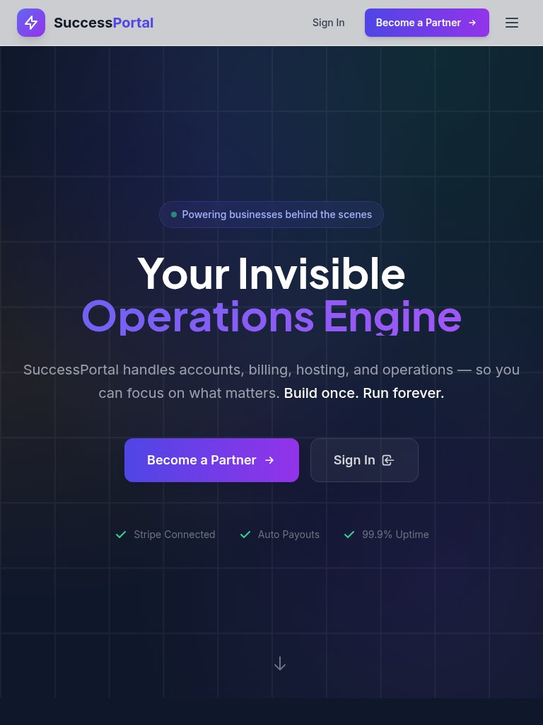 SuccessPortal Tablet View