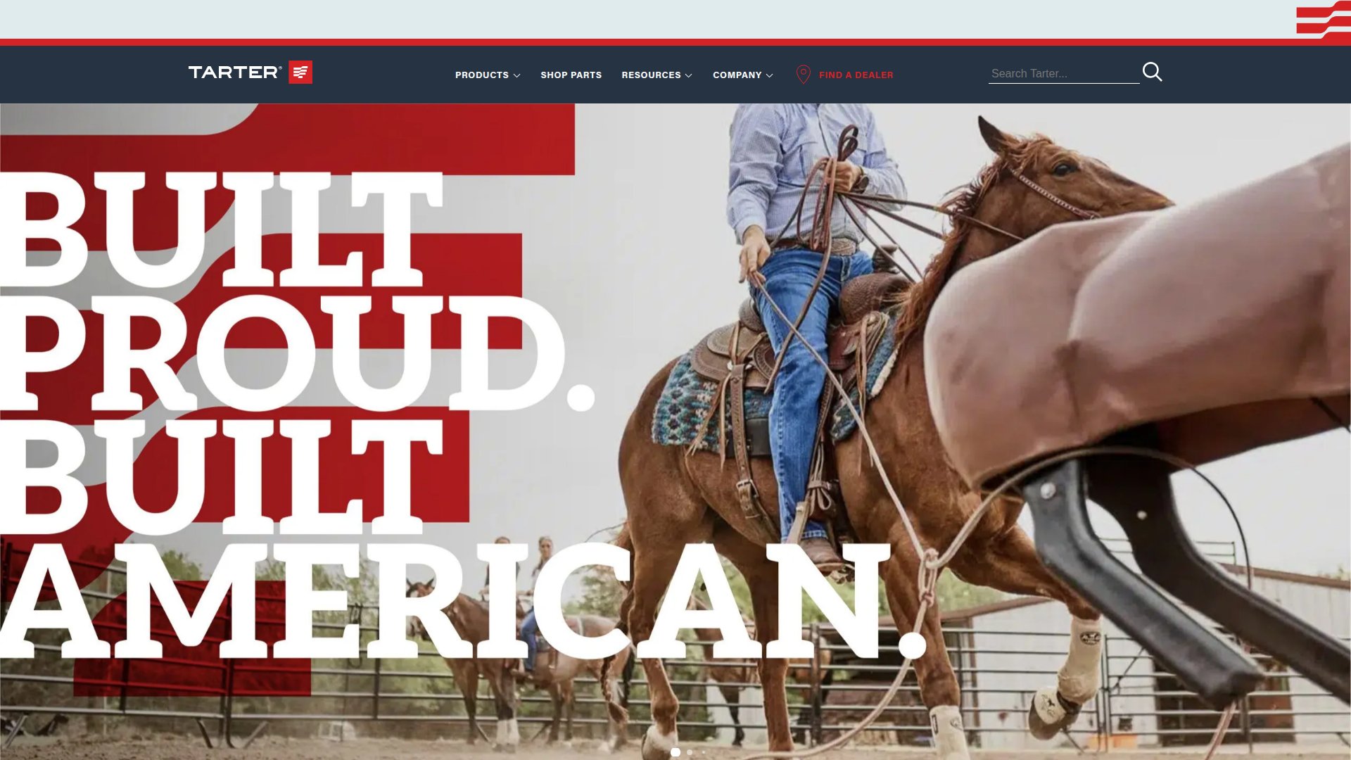 Tarter Farm & Ranch website screenshot