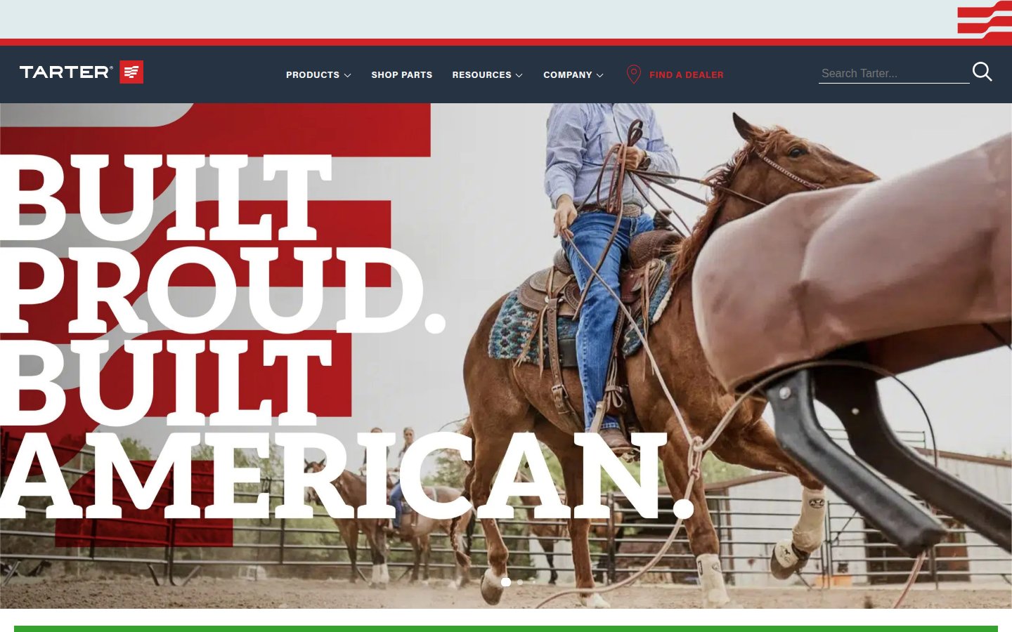 Tarter Farm & Ranch Website on Laptop