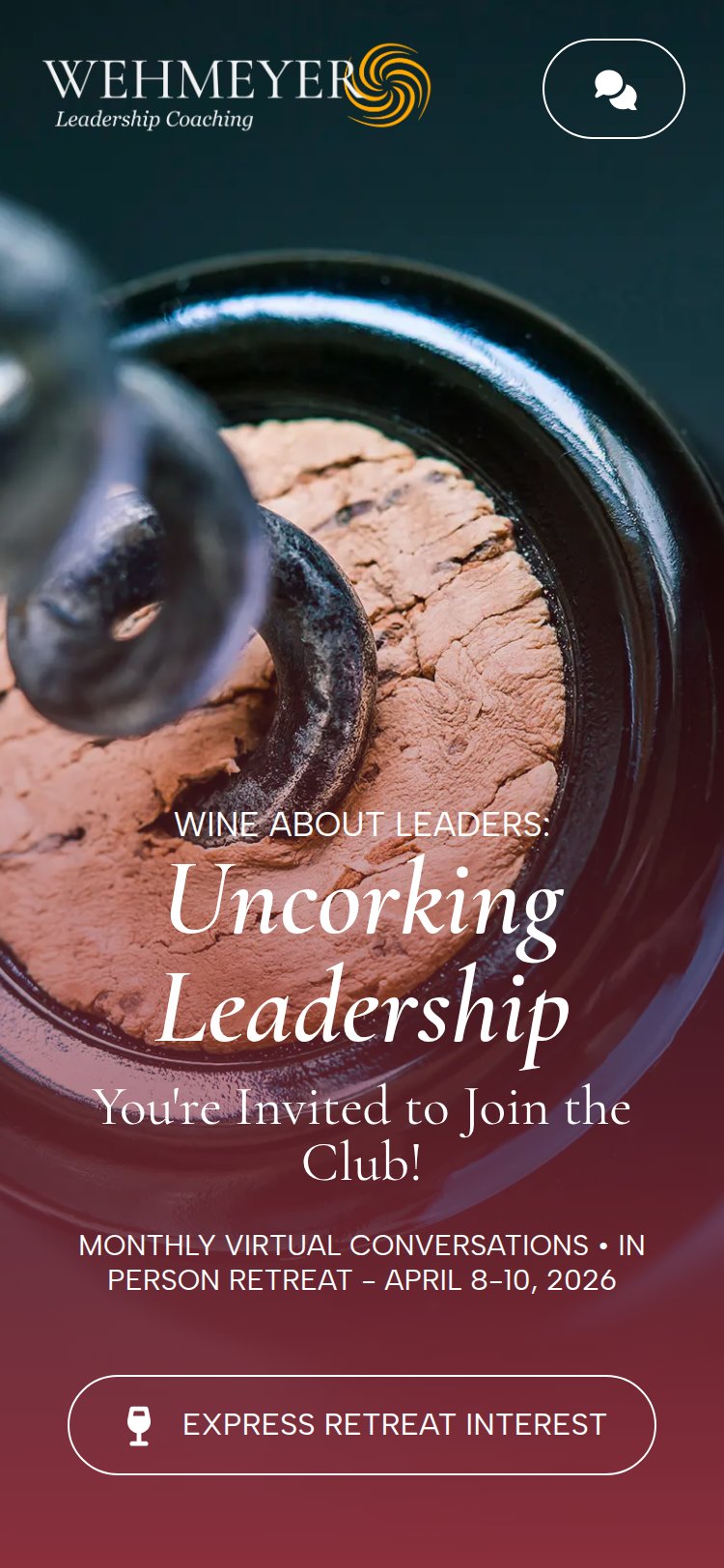 Uncorking Leadership Mobile View