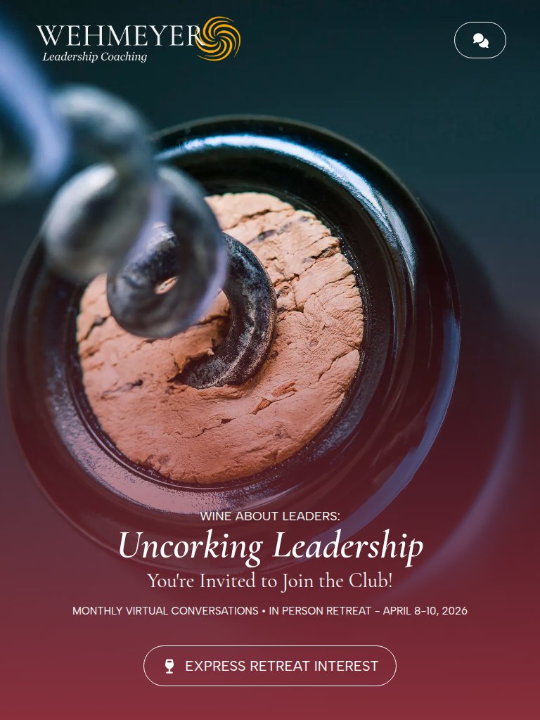 Uncorking Leadership Tablet View